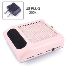 Load image into Gallery viewer, 80W Nail Dust Suction Dust Collector Fan Vacuum Cleaner Manicure Machine Tools Strong Power Nail Fan Art Manicure Salon Tools