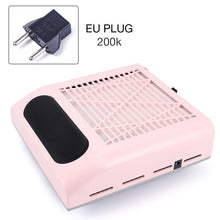 Load image into Gallery viewer, 80W Nail Dust Suction Dust Collector Fan Vacuum Cleaner Manicure Machine Tools Strong Power Nail Fan Art Manicure Salon Tools