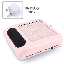 Load image into Gallery viewer, 80W Nail Dust Suction Dust Collector Fan Vacuum Cleaner Manicure Machine Tools Strong Power Nail Fan Art Manicure Salon Tools