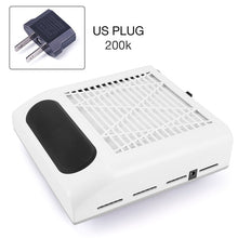 Load image into Gallery viewer, 80W Nail Dust Suction Dust Collector Fan Vacuum Cleaner Manicure Machine Tools Strong Power Nail Fan Art Manicure Salon Tools