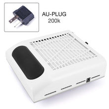 Load image into Gallery viewer, 80W Nail Dust Suction Dust Collector Fan Vacuum Cleaner Manicure Machine Tools Strong Power Nail Fan Art Manicure Salon Tools