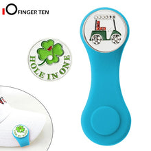 Load image into Gallery viewer, Silicone Golf Hat Clip Ball Marker Holder 1Hat Clip with 2 Ball Markers Strong Magnetic Attach to Pocket Edge Belt Gift