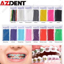 Load image into Gallery viewer, 1000pcs=20sticks Azdent Dental Orthodontic Ligature Ties Elastic Rubber Tooth ands Dentist Tools Braces Teeth Orthodontics