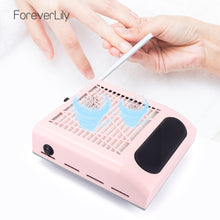 Load image into Gallery viewer, 80W Nail Dust Suction Dust Collector Fan Vacuum Cleaner Manicure Machine Tools Strong Power Nail Fan Art Manicure Salon Tools
