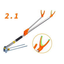 Load image into Gallery viewer, Fishing Rod Bracket Portable Retractable Folding Stainless Steel Fishing Rod Telescoping Holder 1.5/1.7/2.1/2.4M Fishing Supply
